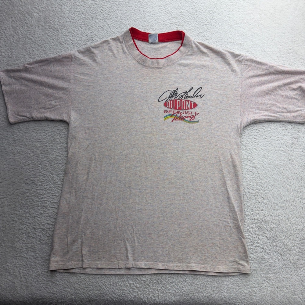 Vintage 1994 Jeff Gordon Brickyard 400 DuPont Racing T-Shirt Cal Cru XL USA Made